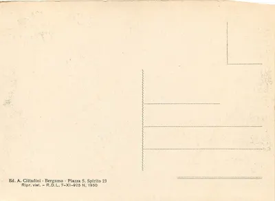 Bergamo - Vista geral de Città Bassa — Éd. A. Cittadini, série N. 1950 — Verso