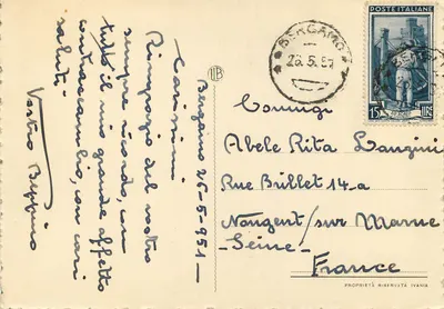 Bergamo — Pomnik Gaetana Donizetti — wydawca IVANIA — Rewers