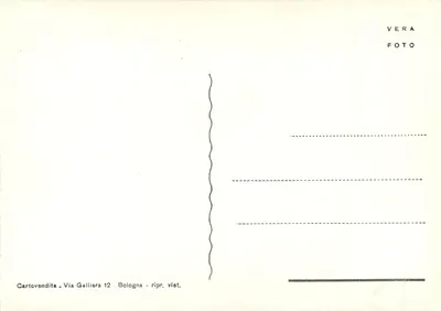 Bologna — widok panoramiczny i zabytki — Cartovendita, Via Galliera 12 — Rewers