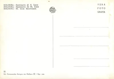 Bologna — Santuario di S. Luca — wydawca Botalfoto, nr 95 — Rewers