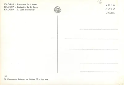 Bologna - Santuário de S. Luca — editor Royalfoto Milano, n° 100 — Verso