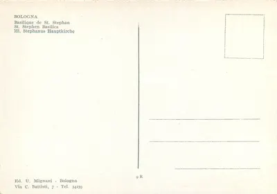 Bologna - Santo Stefano — wydawca U. Mignani, nr 9 R — Rewers