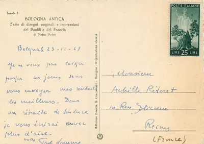 Bologna - Świątynia Świętego Luca — wydanie Pietro Pietra, seria Tavola 1 — Rewers
