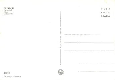 Brindisi - Duomo — editor Anelli, n° 44850 — Verso