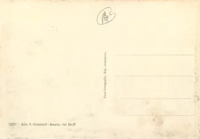 Brescia Palazzo della Loggia — publisher F. Micheletti, n° 02087 — Back