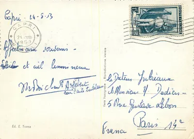Capri - Arco Naturale — Éd. E. Trema — Verso