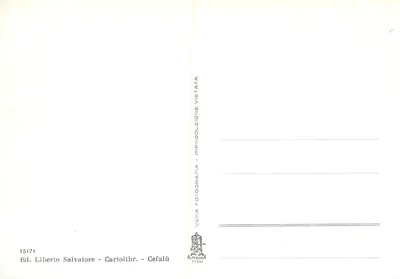 Cefalù - Katedra widziana z góry — Wyd. Liberto Salvatore, nr 15171 — Rewers