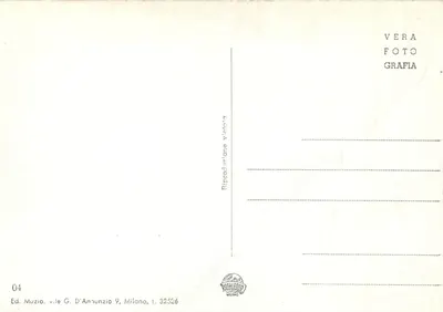 Certosa de Pavia - A Fachada e o Museu — Ed. Muzio, v.le G. D'Annunzio 9, Milão, n° 04 — Verso