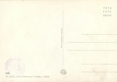 Certosa de Pavia — A crucificação, Pala do Bergognone — Ed. Muzio, Milão — Verso