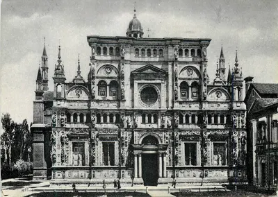 Certosa di Pavia — Fachada da Igreja — F.lli Serocchi, Milão, n° 4880-1