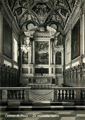 Certosa de Pavia - A nova sacristia — editor Ed. Muzio, n° 036