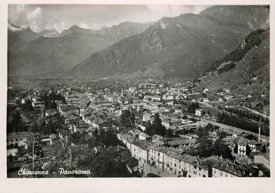 Chiavenna - Panorama — vista aérea — Stab. Succ. E. Panighetti, Milão, n°13