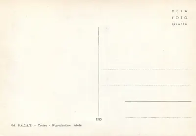 Courmayeur - Dente del Gigante m. 4014 — vista alpina em preto e branco — Ed. S.A.O.A.T. n° 1535 — Verso