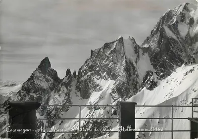 Courmayeur - Aig. Noire m. 3773 visto da Pointe Helbronner m. 3462 — Edição OMNIAFOTO TORINO