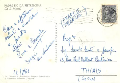 Padre Pio da Pietrelcina — O melhor tempo gasto é aquele que se gasta na santificação da alma alheia — Ed. Chiosco S. Raffaele de Rosalia Szentirmay — Verso