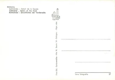 Ferrara - Katedra - Szczegół przedstawienia fasady — Rewers