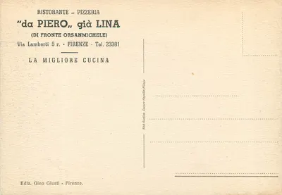 Firenze - Panorama — widok katedry i dzwonnicy — wyd. Gino Giusti, Firenze — Rewers
