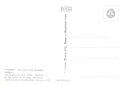 Baptysterium św. Jana — Wewnętrzne — Brunner & C.°, Florenca — Rewers