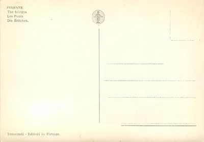 Firenze - Widok mostów — Innocenti - Wydawcy w Firenzach — Rewers