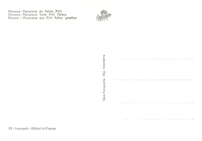 Florenca - Panorama z Pałacu Pitti — widok z Pałacu Pitti — Rewers