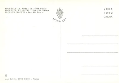 Florencka noc — Pałac Vecchio — Nova Lux, nr 53 — Rewers