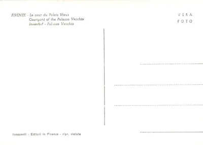 Firénze - Pátio do Palazzo Vecchio — Innocenti, n° 242 — Verso