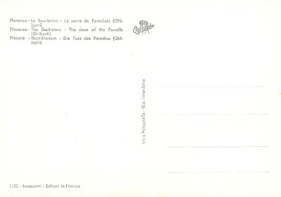 Florença - Batistério - Porta do Paraíso (Ghiberti 1451) — Verso