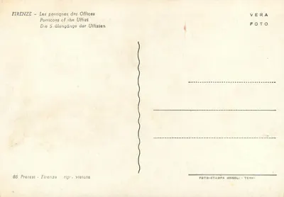 Florencie - Portiques des Offices - Uffizi — Rewers