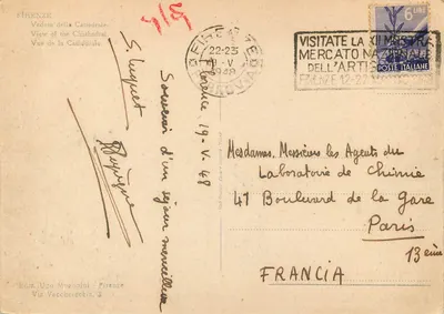 Florence — Widok na katedrę — Wyd. Ugo Mueninni, Firenze — Rewers