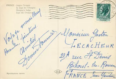 Firénze - Loggia Orcagna — wydawca E.C.A., n° 69 — Rewers