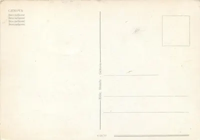 Widok wybrzeża Genui — wydawca Ediz. Standa - Genova, nr 1125/11 — Rewers