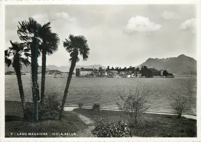 Lago Maggiore - Ilha Bella — vista com palmeiras — Vera Fotografia "Fotoceclere", Milão