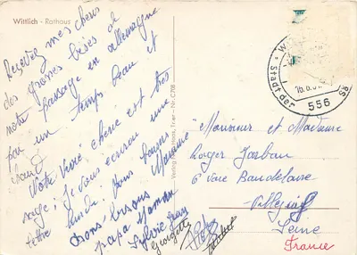 Wittlich - Rathaus — editor Verlag N. Haas, Trier, n° C.708 — Verso