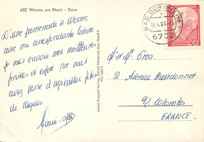 Worms am Rhein — Cathédrale Notre-Dame — éditeur Jakob Krapohl-Verlag Hülchrath — Verso