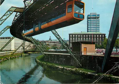 Wuppertal — Montanhas-russas aéreas — Schwebewagen, editor Käufle, n°56