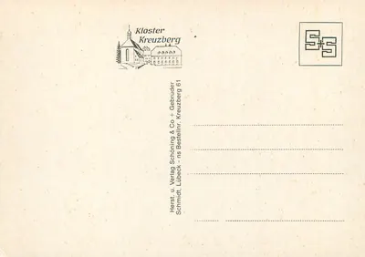 Mellrichstadt, Münnerstadt, Neustadt, Königshofen, Kissingen, Bischöfsheim — Collage de paisagens e de edifícios — Verlag Schöning & Co. + Gebrüder Schmidt, Lübeck — Verso