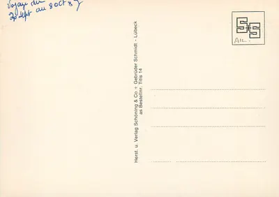 Bilhete postal moderno Titisee Schwarzwald — Verso