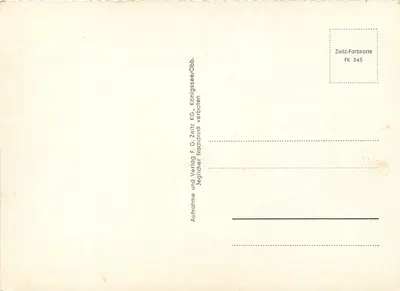 Berchtesgaden — alpejskie krajobrazy i kwiat edelweiss — Zeitz-Farbkarte FK 345 — Rewers
