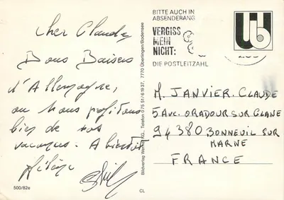 Schwarzwald — paisagens e tradições — Bildverlag Wertheim, n° 500/82e — Verso