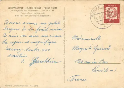 Schwarzwald - Hochstraße — Biberkessel, Mummelsee, Hornisgrinde — Müller-Fotokarten Nr. 2645 — Verso