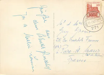 Bilhete postal moderno Der Schone Schwarzwald — Verso