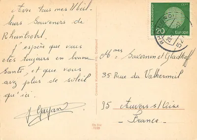Zamek i ruiny na Rynie — Souvenirs — Cramers Kunstanstalt KG, Rh 514 — Rewers