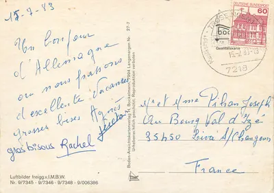 Bodensee — Zatoka Constance — Meersburg, Lindau, Friedrichshafen, Konstanz — Bodan-Artikartenverlag H. Bockelmann, Nr. 9/7345 — Rewers