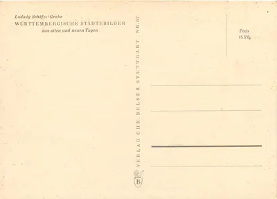Horb am Neckar — vista panorâmica — Ludwig Schäfer-Grohe, série n°67 — Verso