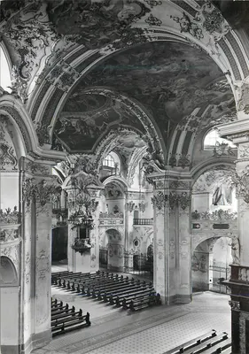 Intérieur de la Stiftskirche Einsiedeln — O. Baur, série 139