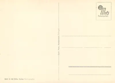 Alt-Tübingen — Am pequeno Ämmele — Gebr. Metz, Tübingen — Verso