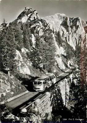 Kehlsteinstraße com o Kehlsteinhaus — 1834 m — Fot. E. Baumann