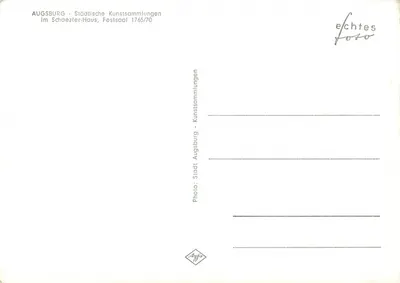 Augsburg - Coleções de arte da cidade no Schaezler-Haus, Salão de Festas 1765/70 — Verso