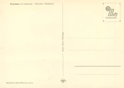 Konstanz am Bodensee — Münster / Hochaltar — Gebr. Metz, Tübingen — Verso