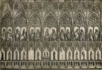 Oberwesel-Rhein, Igreja da Virgem Amada — Altar dourado, parte central 1331 — Hermann Kunstkarde - 210